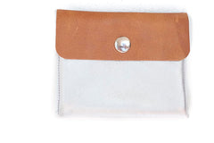 Grand porte-monnaie en cuir argent