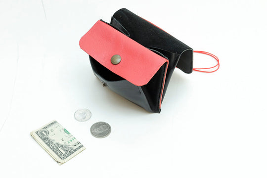 Big money purse wallet leather black