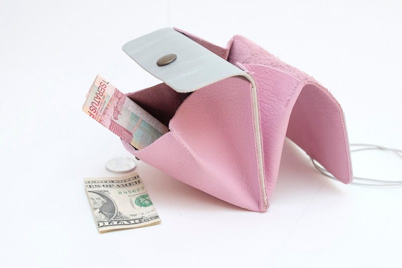 Grand porte-monnaie rose
