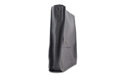 Large bag women leather grey