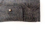 Poche à lunettes en cuir noir fantaisies