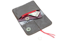 Portefeuille en cuir marron homme