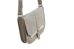 Brown leather handbag woman