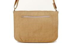 Besace cuir beige clair pour homme