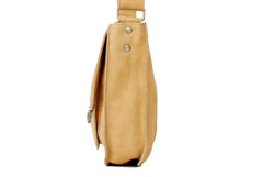 Besace cuir beige clair pour homme