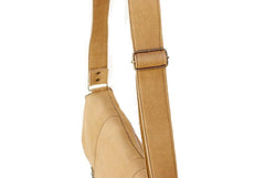 Besace cuir beige clair pour homme