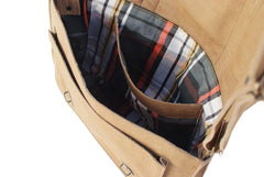 Besace cuir beige clair pour homme