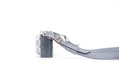 Sangle appareil photo fuji cuir bleu gris