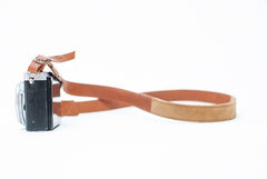 Short camera fuji leather brown leather