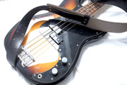 Sangle de guitare en cuir gris