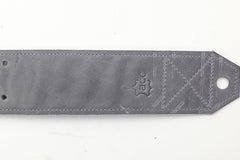 Sangle de guitare en cuir gris