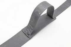 Sangle de guitare en cuir gris