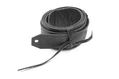 Guitar strap custom black leather