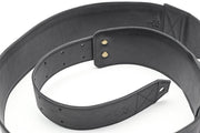 Guitar strap custom black leather