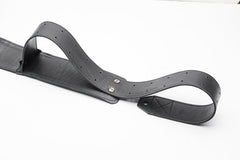 Guitar strap custom black leather