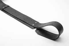 Guitar strap custom black leather