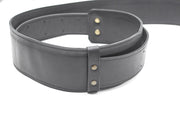 Guitar strap custom black leather