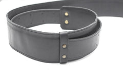 Guitar strap custom black leather