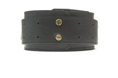 Guitar strap custom black leather