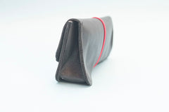 trousse crayon en cuir noire