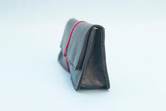 trousse crayon en cuir noire