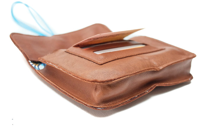 blague à tabac en cuir camel