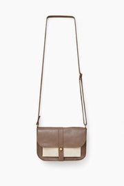 Petit sac bandoulière en cuir marron