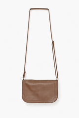 Petit sac bandoulière en cuir marron