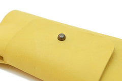 Etui à lunette en cuir Jaune
