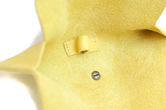 Etui à lunette en cuir Jaune