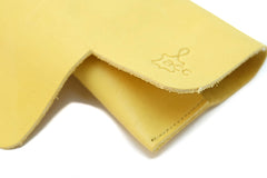 Etui à lunette en cuir Jaune
