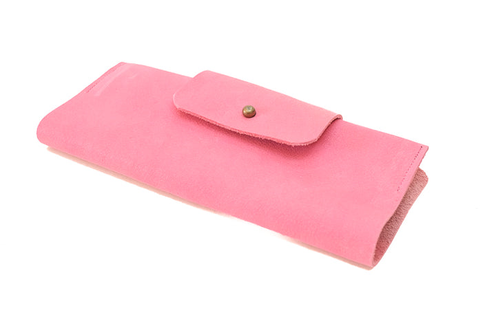 Pink glass leather case 