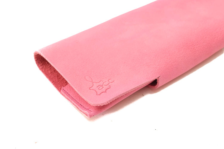 Pink glass leather case 