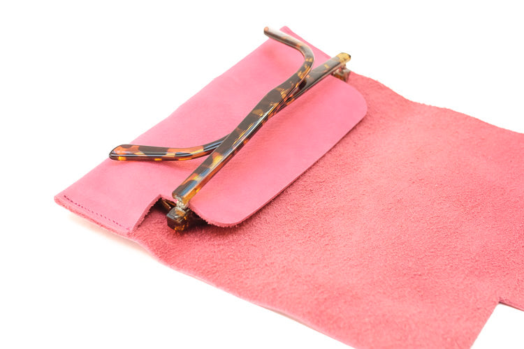 Pink glass case 