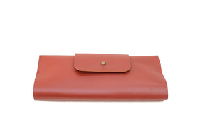 Etui lunettes cuir brique