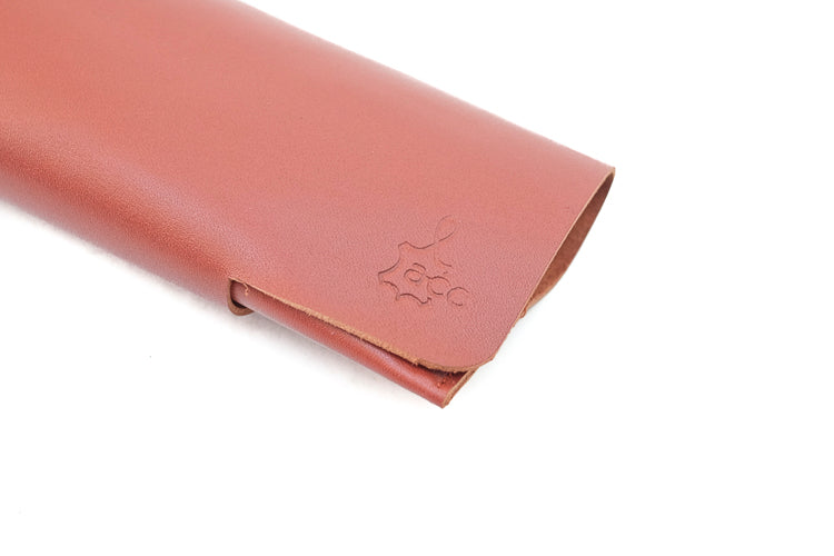 Cognac glass leather case 