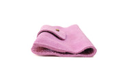 Pink suede glass case 