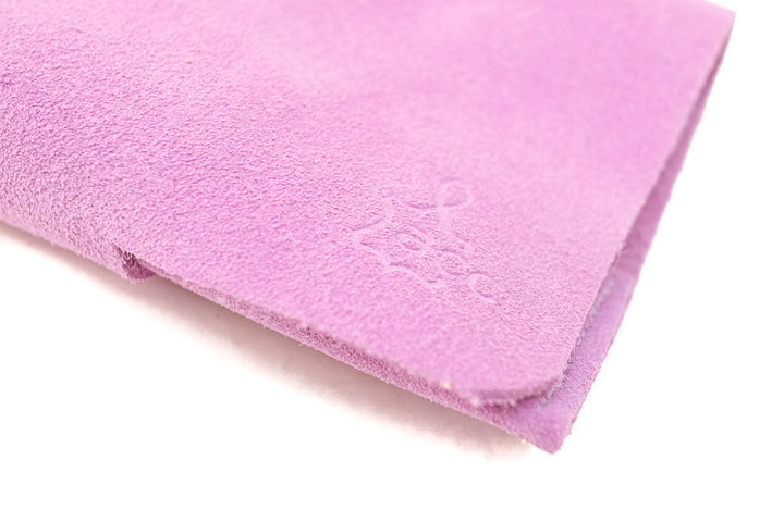 Pink suede glass case 