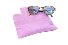 Etui à lunettes daim mauve