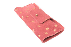 Etui lunettes bordeaux étoiles