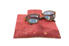 Etui lunettes bordeaux étoiles