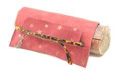 Etui lunettes bordeaux étoiles