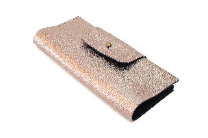 Bright leather glass case