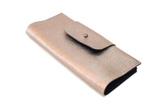 Etui lunettes cuir bronze