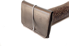 Grand porte-monnaie en cuir bronze