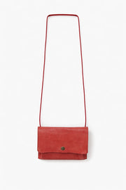 sac à main soufflet en bandoulière rouge