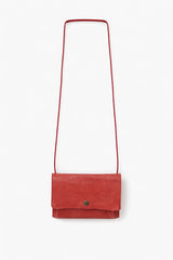 sac à main soufflet en bandoulière rouge