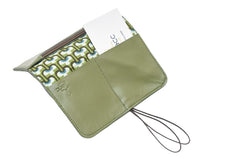Pamilacan thin wallet – Leather green anti-swelling