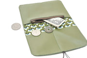 Pamilacan thin wallet – Leather green anti-swelling