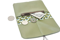 Pamilacan thin wallet – Leather green anti-swelling